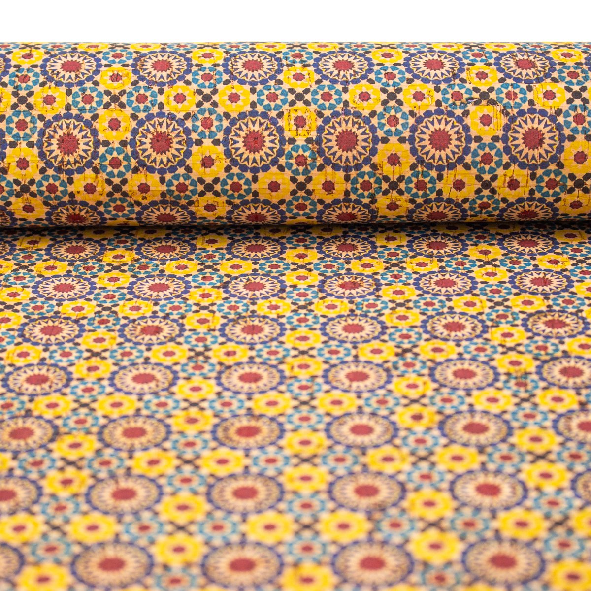 Cork fabric Tile, portuguese ceramic tile mosaic pattern COF-288