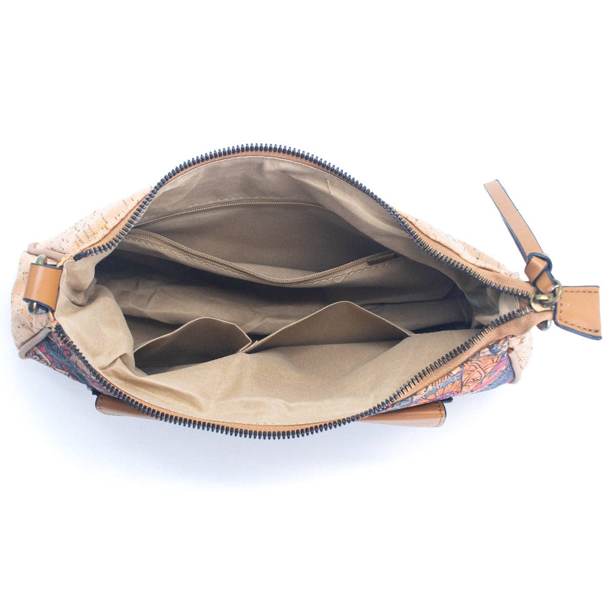 Natural Cork Printed Pattern Women's Messenger Bag | THE CORK COLLECTION