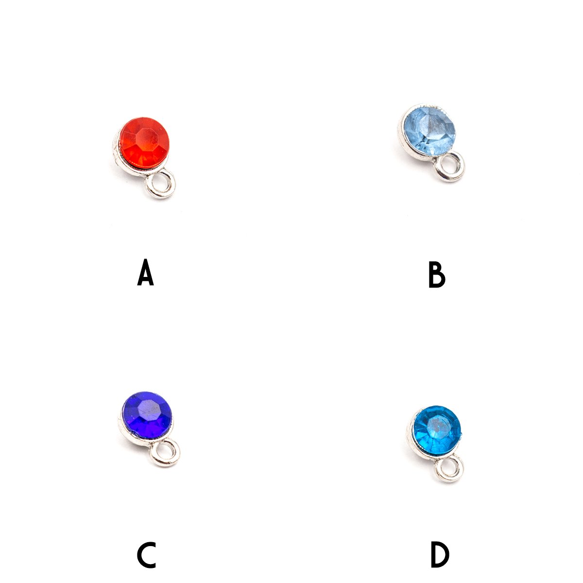 Pendentifs colorés brillants pour collier, fournitures de recherche de bijoux, 10 pièces, D-3-400