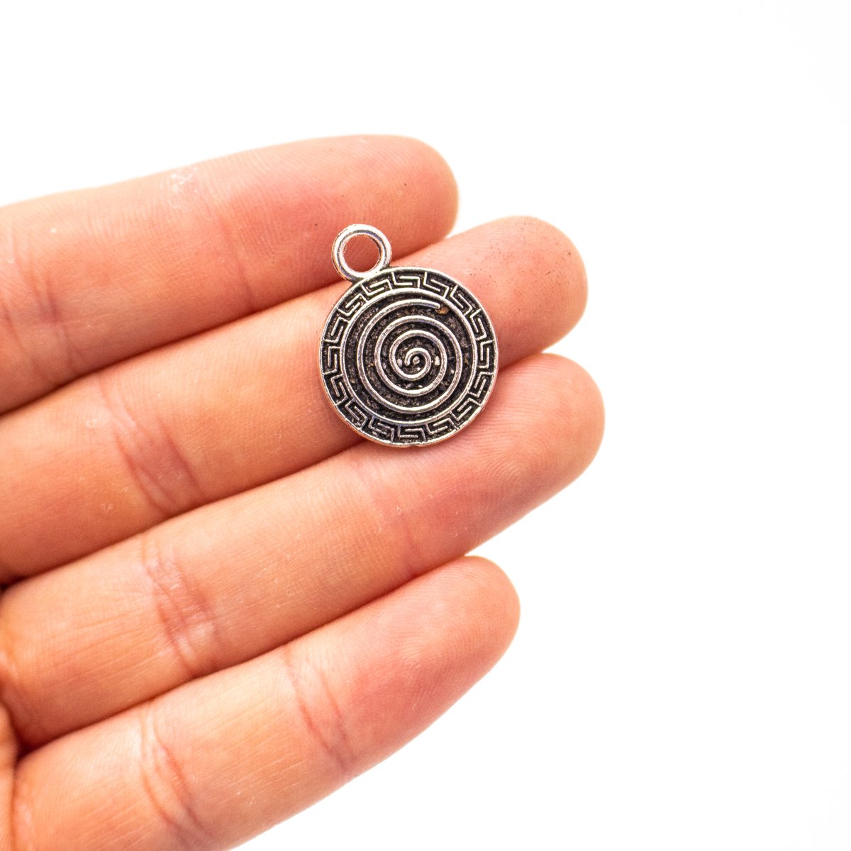 10 units 18x18mm Pendant antique silver Spiral jewelry pendant Jewelry Findings & Components D-3-415