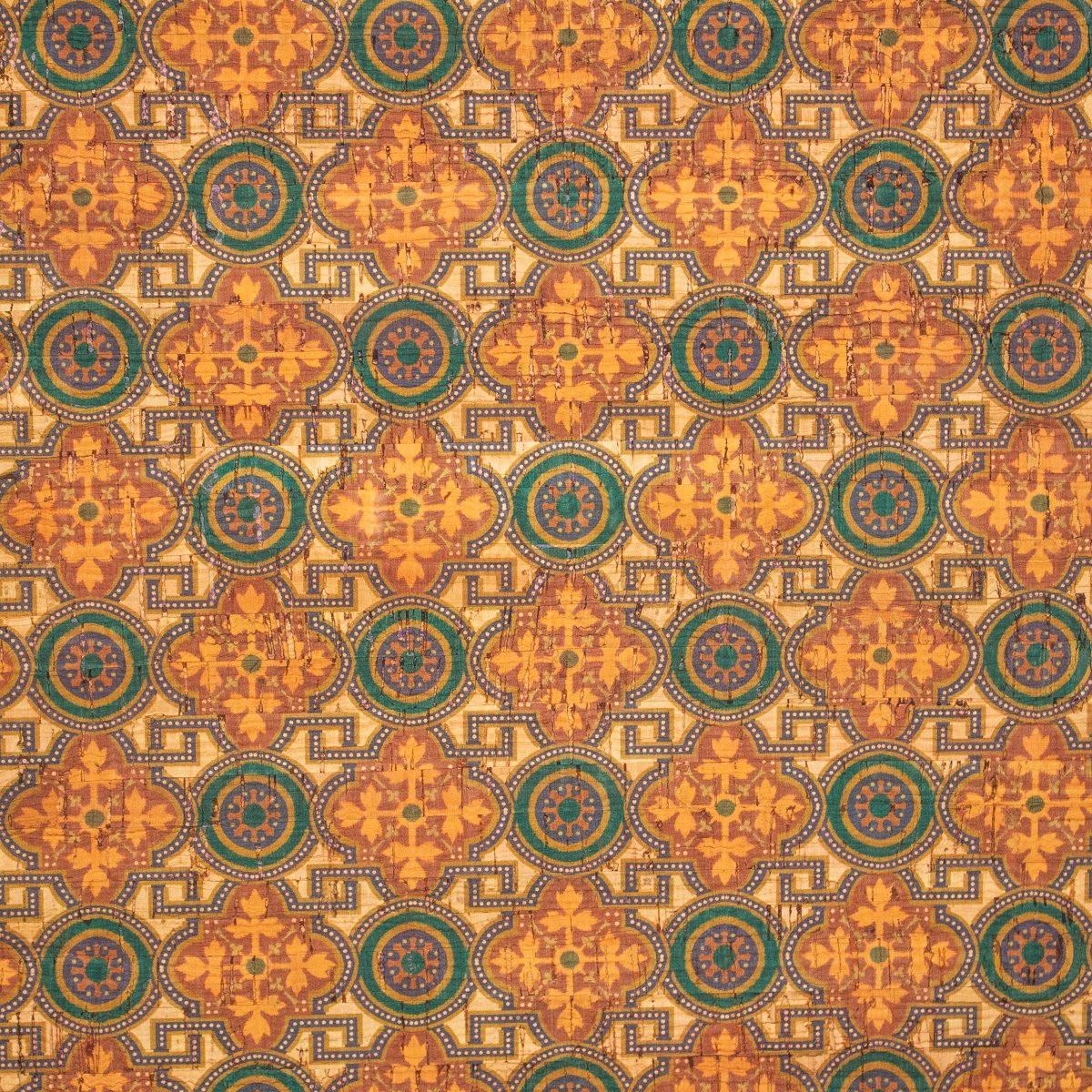 Azulejo Mosaic Pattern Cork Fabric COF-257