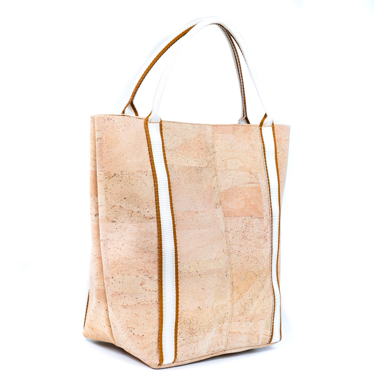 Minimalist Style Vegan Tote Bag w/ Natural Cork & Woven Strap | THE CORK COLLECTION