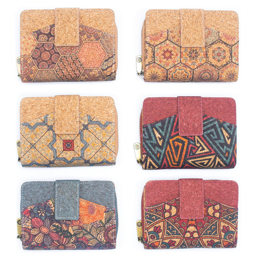 Color Cork Square Mini Wallet HY-020-MIX-6 （6units）