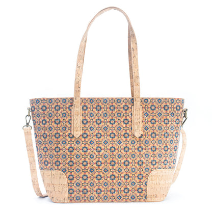 Natural Cork w/ Pattern Design Women's Tote Bag | THE CORK COLLECTION