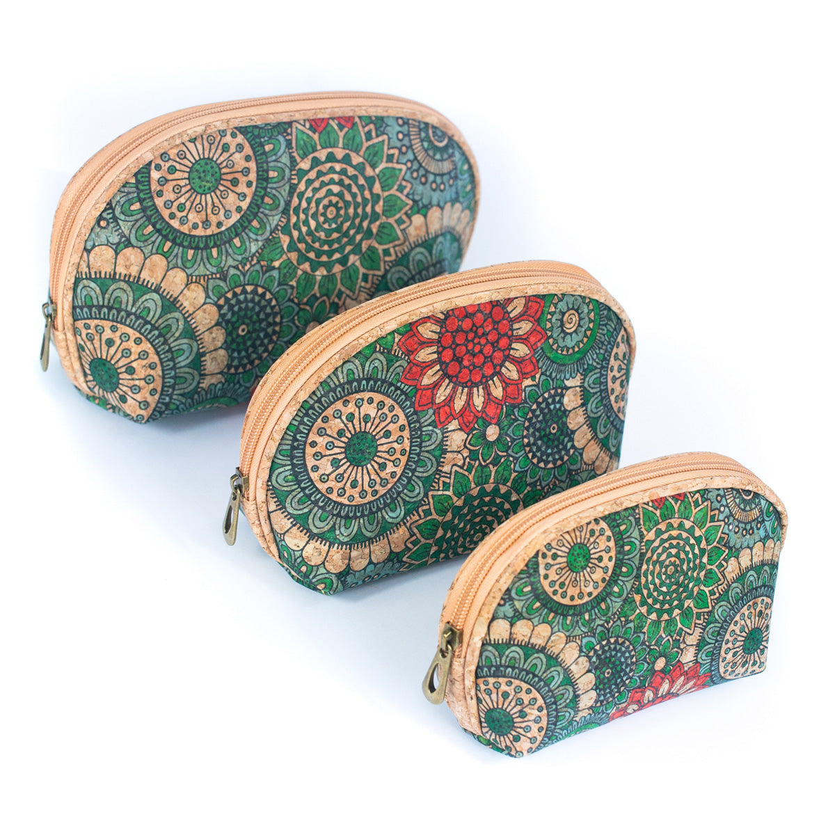 Luxury Women's 3-Piece Cork Cosmetic Bag Set | THE CORK COLLECTION