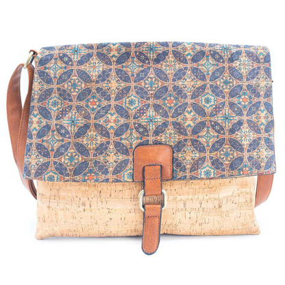 Natural Cork Crossbody Bag w/ Beautiful Patterns & Adjustable Strap BAGD-464