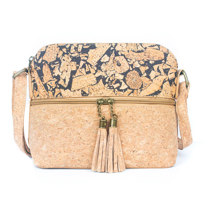 Cork & Coffee Bean Fusion Unisex Crossbody Bag | THE CORK COLLECTION