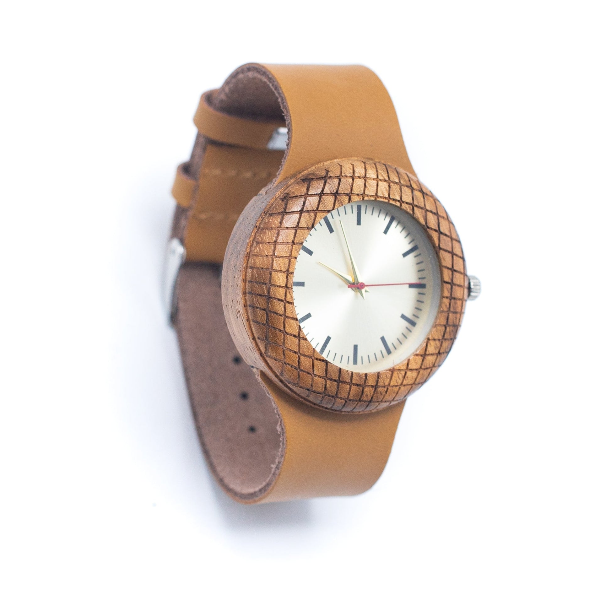 Unisex Eco Bamboo Watch w/ Natural Leather Strap| THE CORK COLLECTION