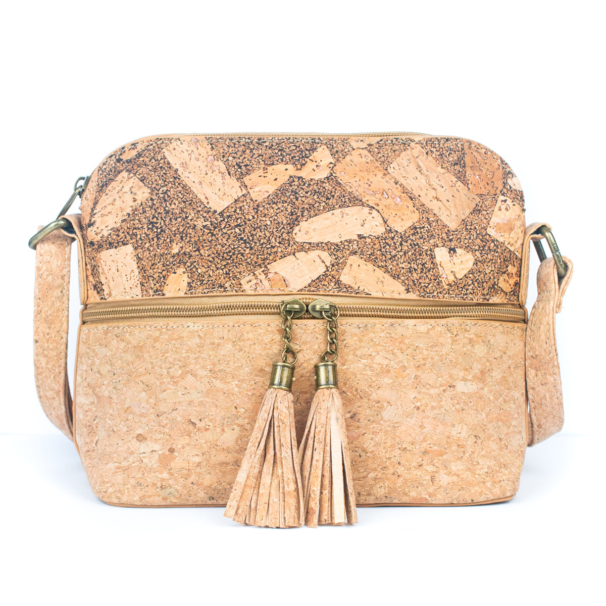 Cork & Coffee Bean Fusion Unisex Crossbody Bag | THE CORK COLLECTION