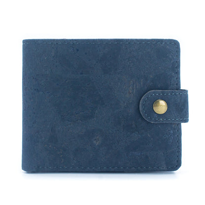 Sleek Bi-fold Cork Vegan Wallet w/ Snap Button | THE CORK COLLECTION