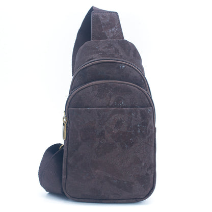 Brown & Black Natural Cork Men's Chest Pack | THE CORK COLLECTION