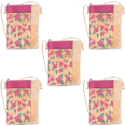 5 Units Natural Cork Portable Ladies' Phone Pouch | THE CORK COLLECTION