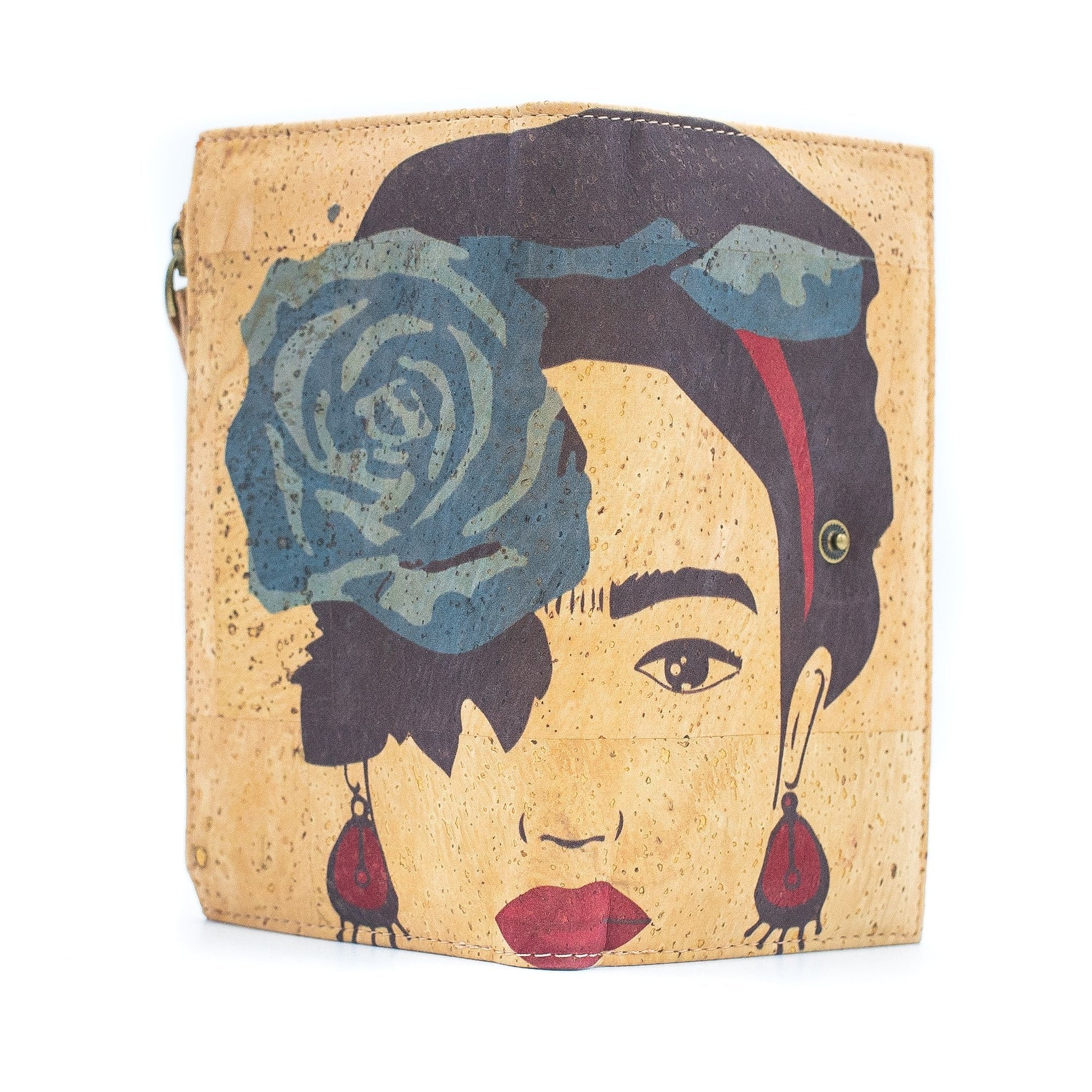 Frida Kahlo Cork Art Vegan Zipper RFID Wallet | THE CORK COLLECTION