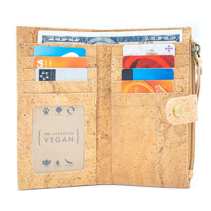 Frida Kahlo Cork Art Vegan Zipper RFID Wallet | THE CORK COLLECTION