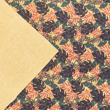 Tropical Fresh Pattern Vegan Cork Fabric | THE CORK COLLECTION