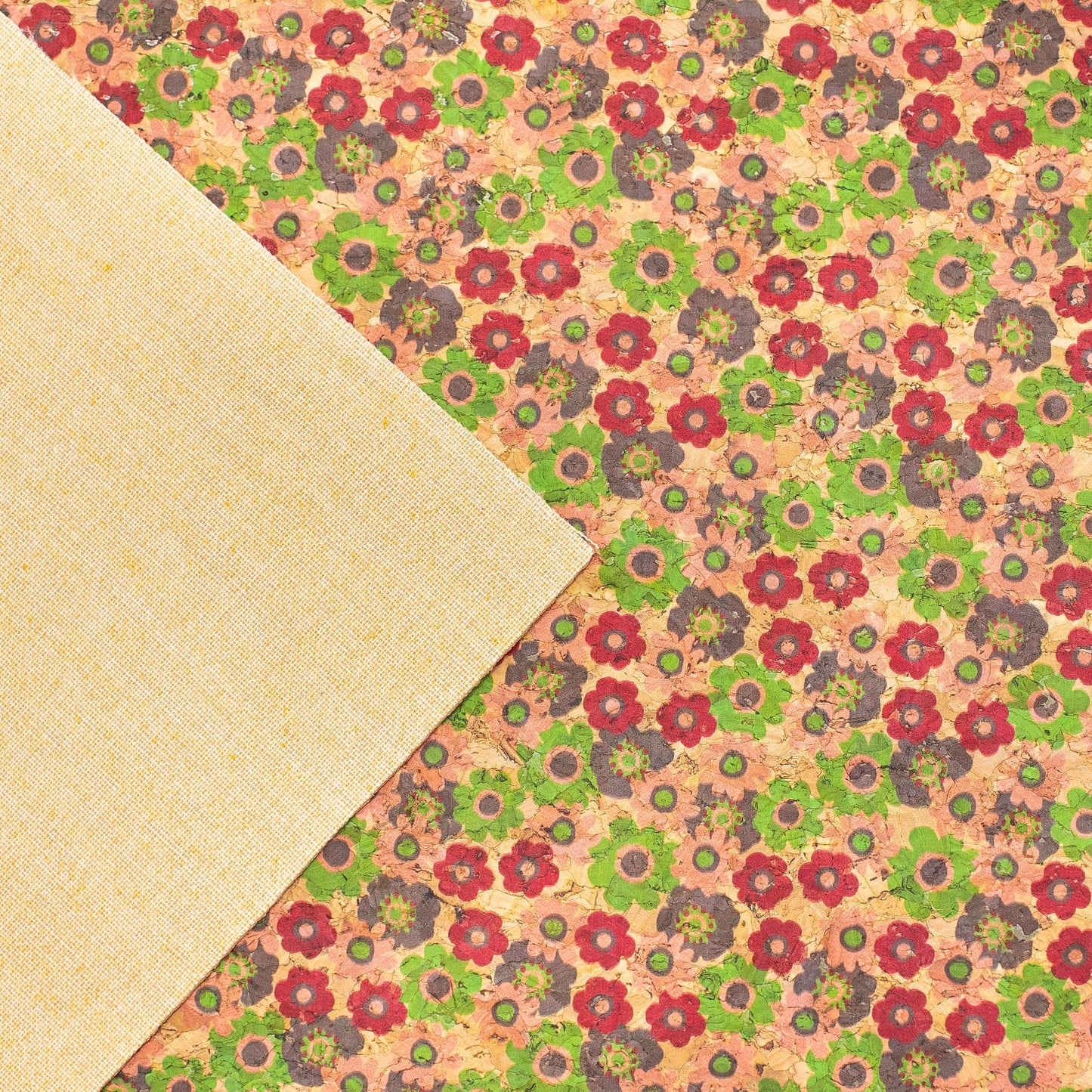 Quirky Florals Vegan Cork Fabric | THE CORK COLLECTION