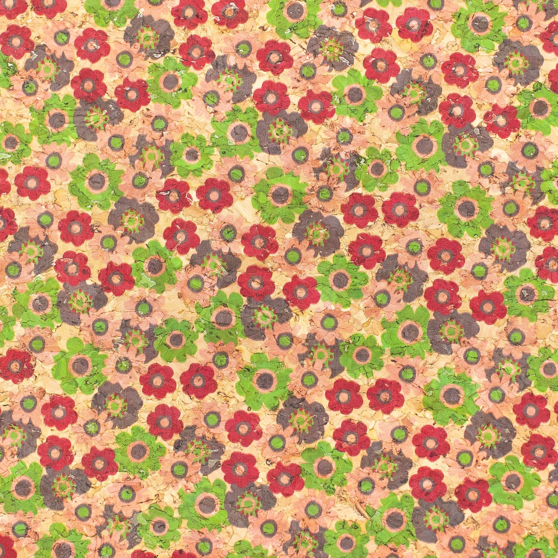 Quirky Florals Vegan Cork Fabric | THE CORK COLLECTION
