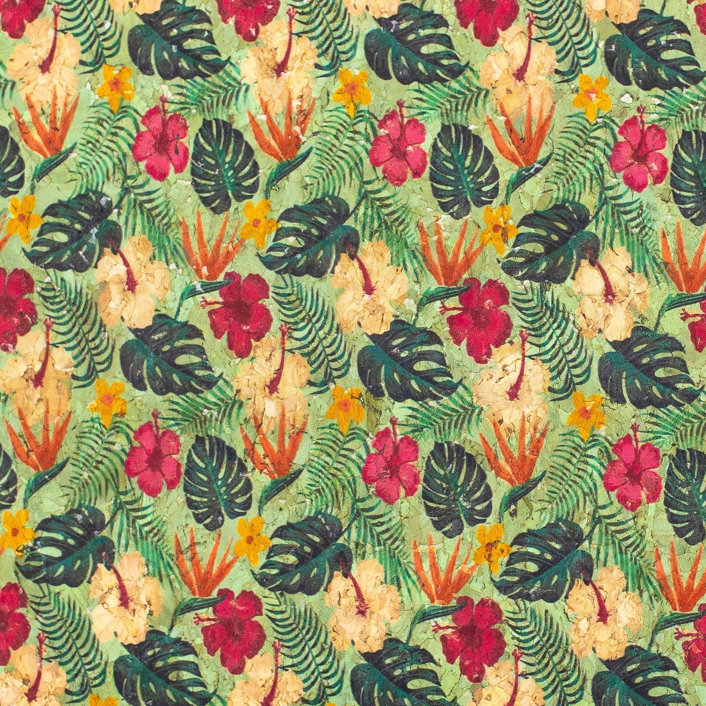 Tropic Florals Vegan Cork Fabric | THE CORK COLLECTION