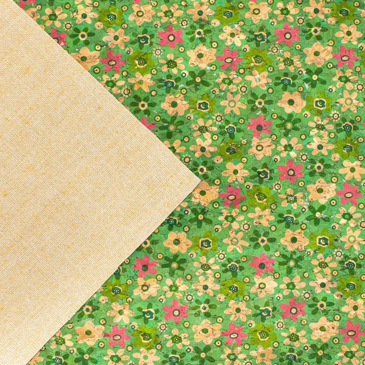 Garden Floral Vegan Cork Fabric | THE CORK COLLECTION