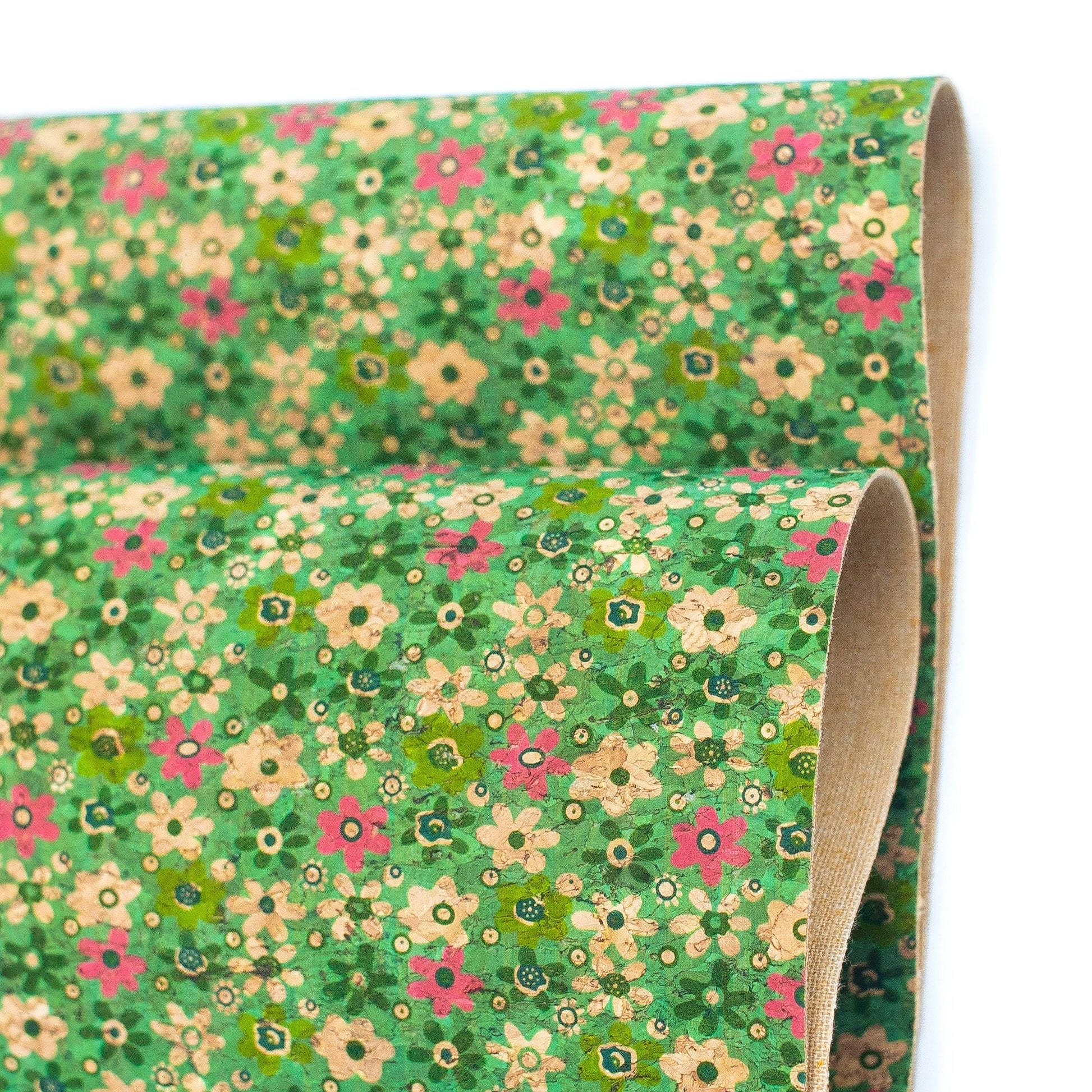 Garden Floral Vegan Cork Fabric | THE CORK COLLECTION
