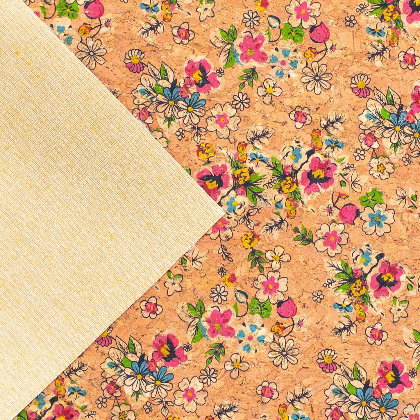 Floral Bunch Vegan Cork Fabric | THE CORK COLLECTION