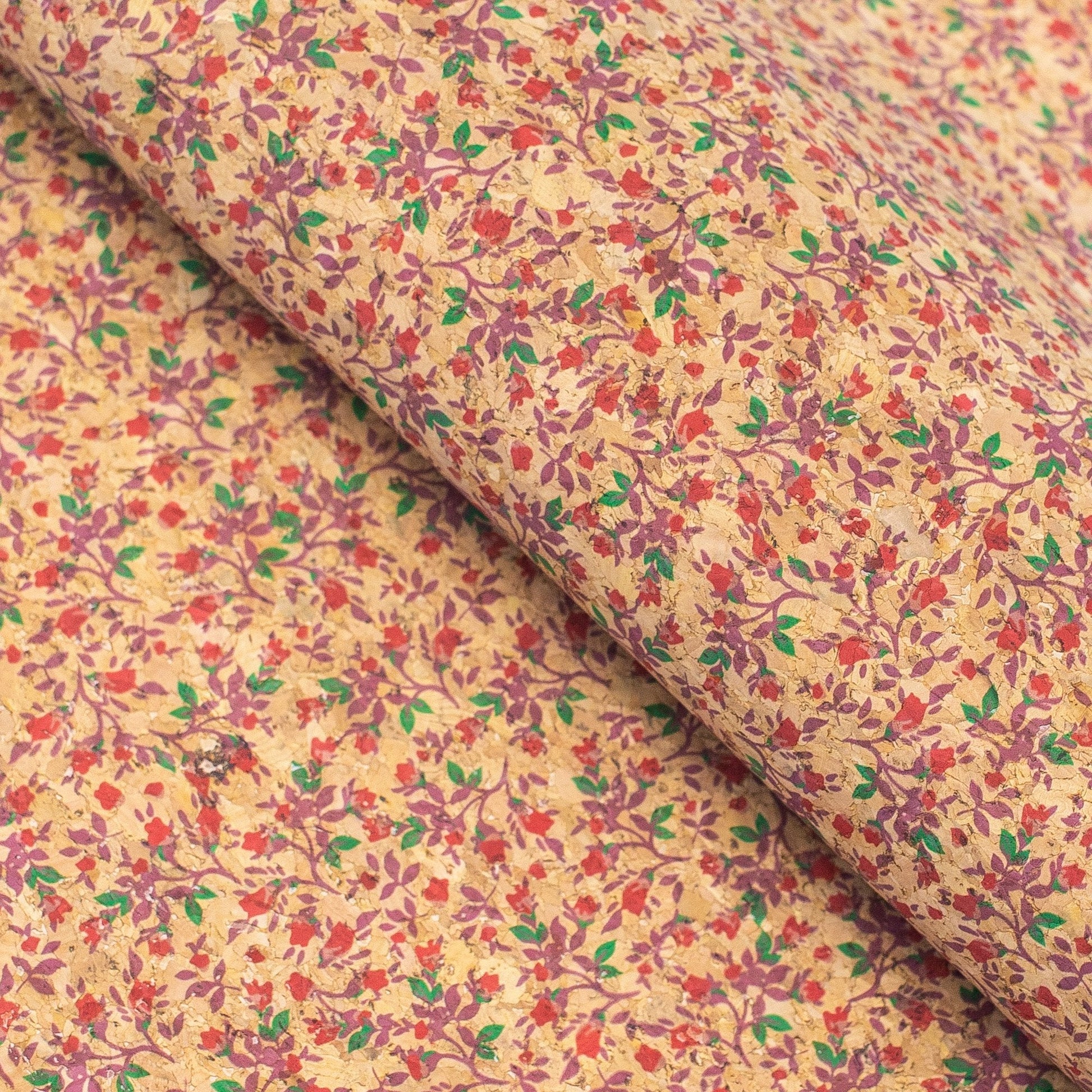 Wild Roses Vegan Cork Fabric | THE CORK COLLECTION