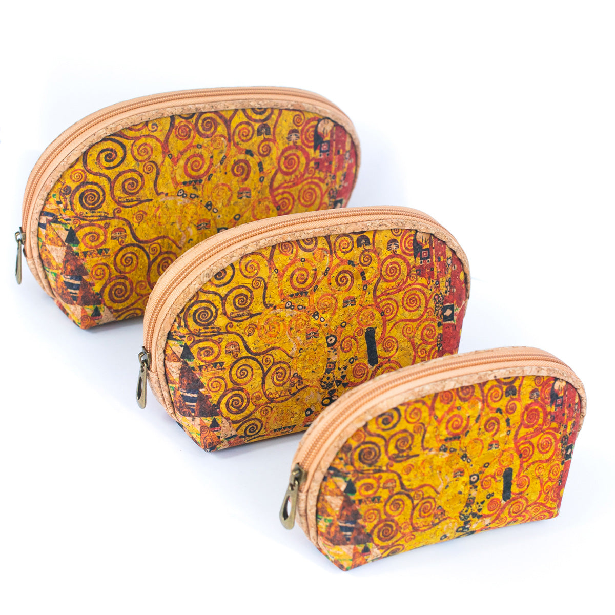 Luxury Women's 3-Piece Cork Cosmetic Bag Set | THE CORK COLLECTION