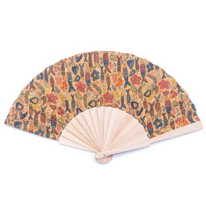 Cork Antique Wooden Folding Hand Fan w/ Box | THE CORK COLLECTION