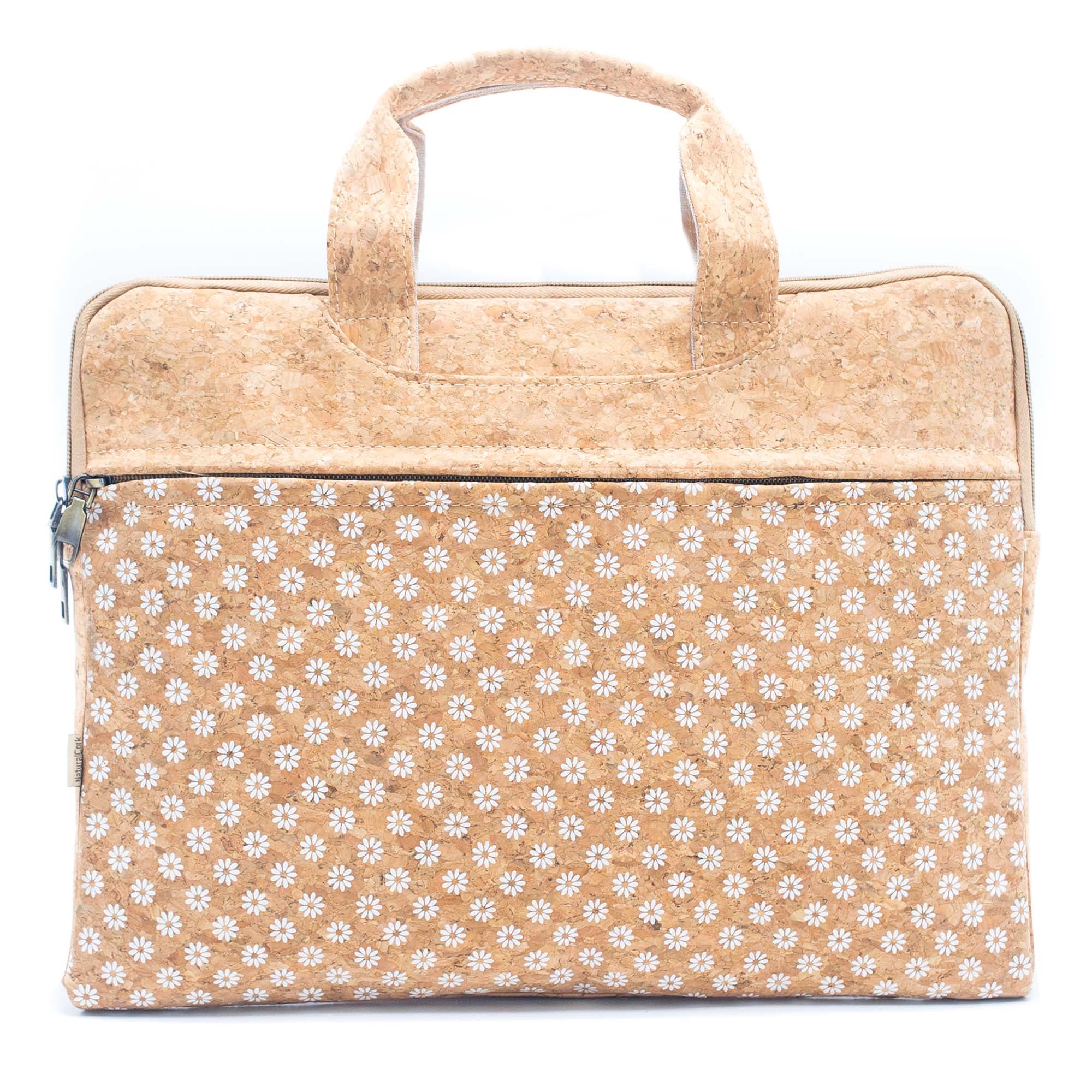 Notebook Laptop Cork Vegan Briefcase w Handle BAG 611