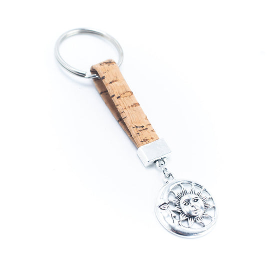 cork handmade keychain  I-080-10