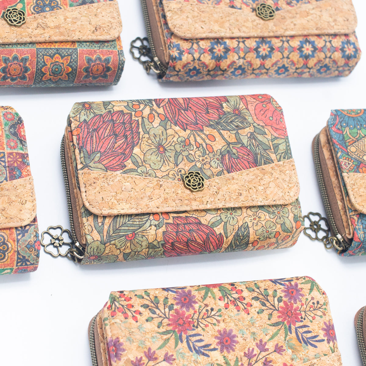 Patterned Natural Cork Women's Vegan Wallet | THE CORK COLLECTION