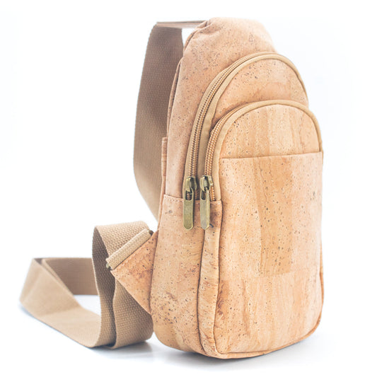 Brown & Black Natural Cork Men's Chest Pack | THE CORK COLLECTION