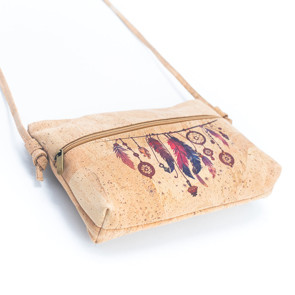 Natural Cork & Printed Design Women's Crossbody Bag | THE CORK COLLECTION
