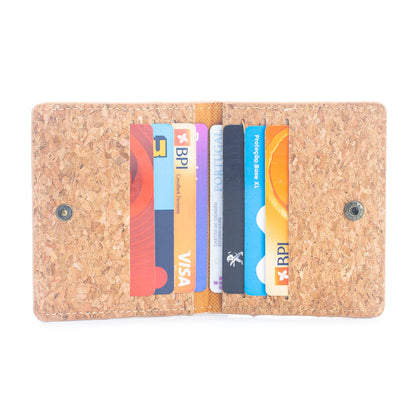 Natural Cork Patterned Slim Vegan Wallet（12units）BAGD-518-12