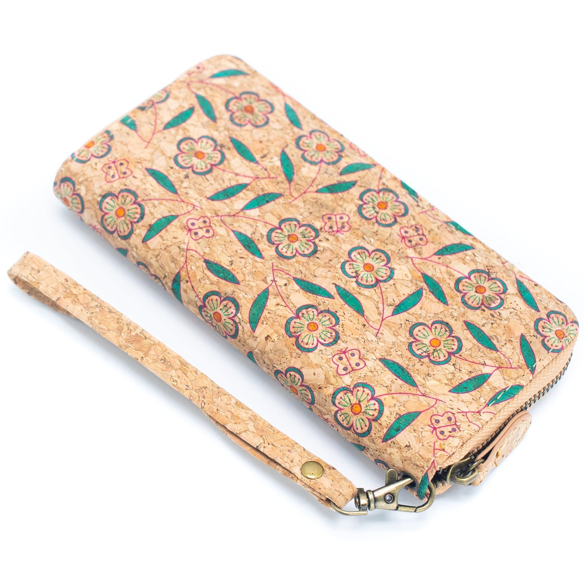 Colorful Patterns Vegan Cork Card Zipper Wallet | THE CORK COLLECTION