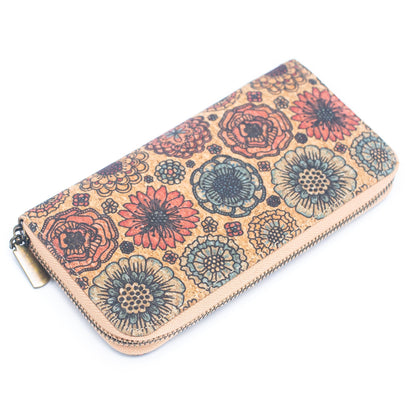 Colorful Patterns Vegan Cork Card Zipper Wallet | THE CORK COLLECTION