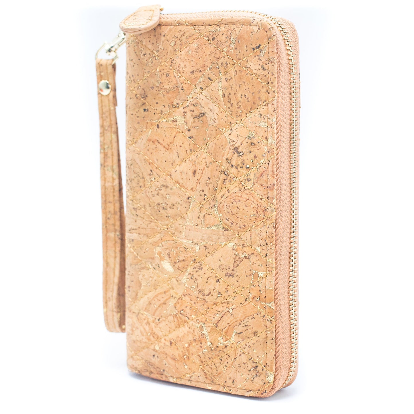 Golden Colors Natural Cork Women's Quilted Fold Card Wallet | THE CORK COLLECTION
