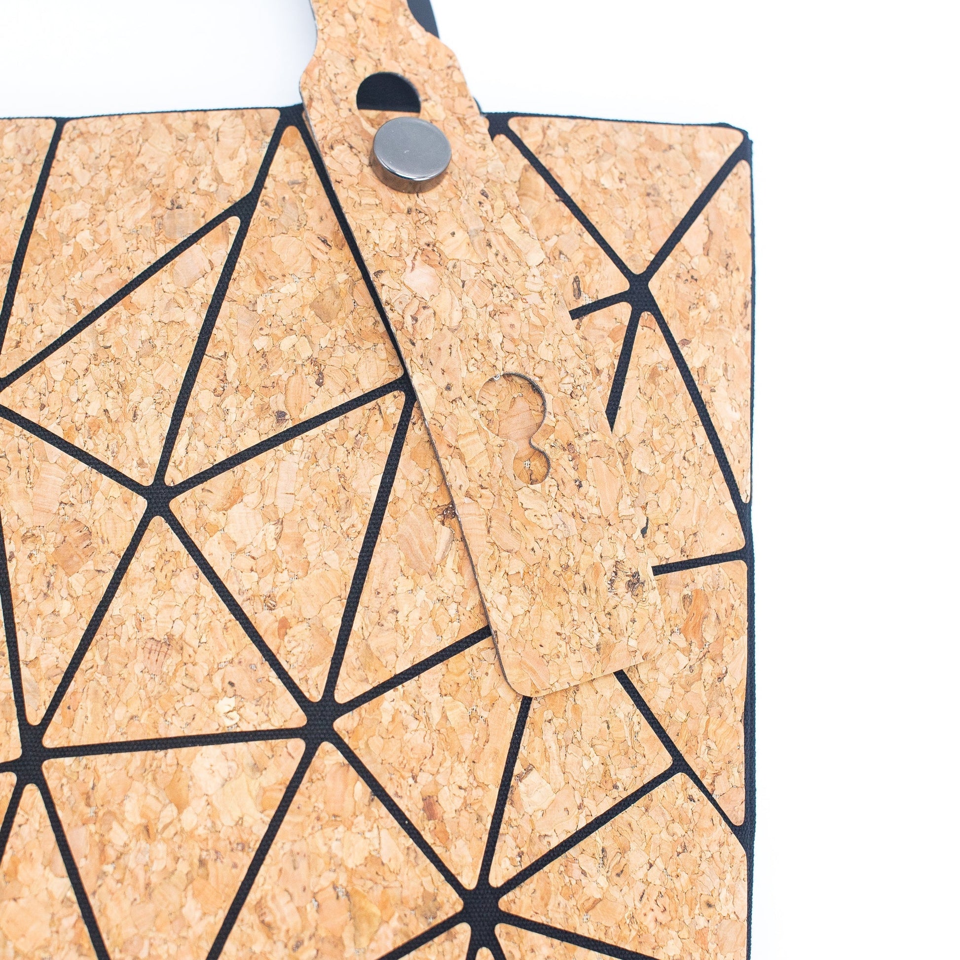 Geometric Natural Cork Women's Vegan Tote Handbag | THE CORK COLLECTION