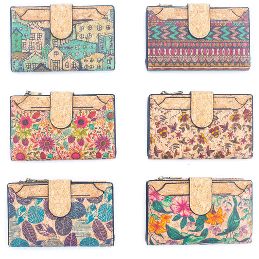 6 Pack Natural Cork Wallets w/ Stunning Patterns | THE CORK COLLECTION