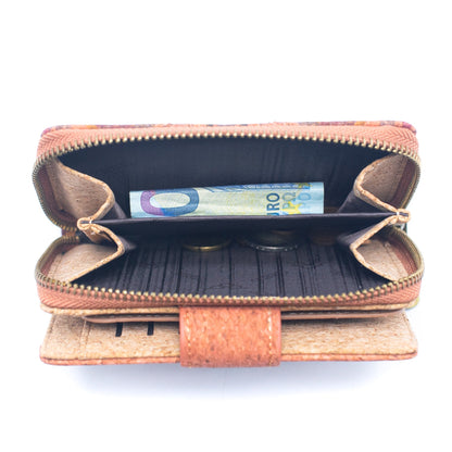 Mini portefeuille carré en liège coloré HY-020-MIX-6 (6 unités)