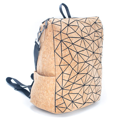 Multi-Uto Cork Vegan Utility Geometry Backpack | THE CORK COLLECTION
