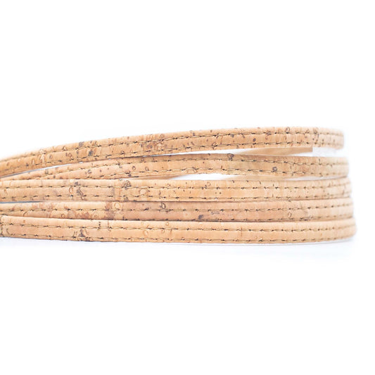 10 meters of 5mm Flat white Cork Cord COR-610