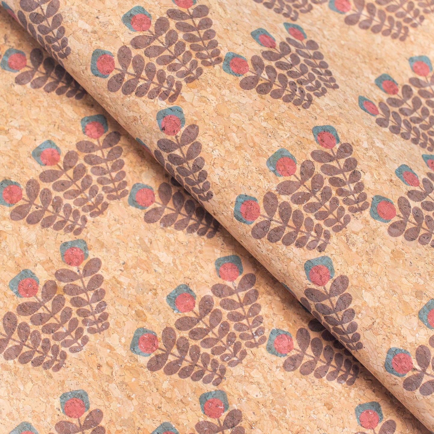 Trio-Flora Blossom Vegan Cork Fabric | THE CORK COLLECTION 