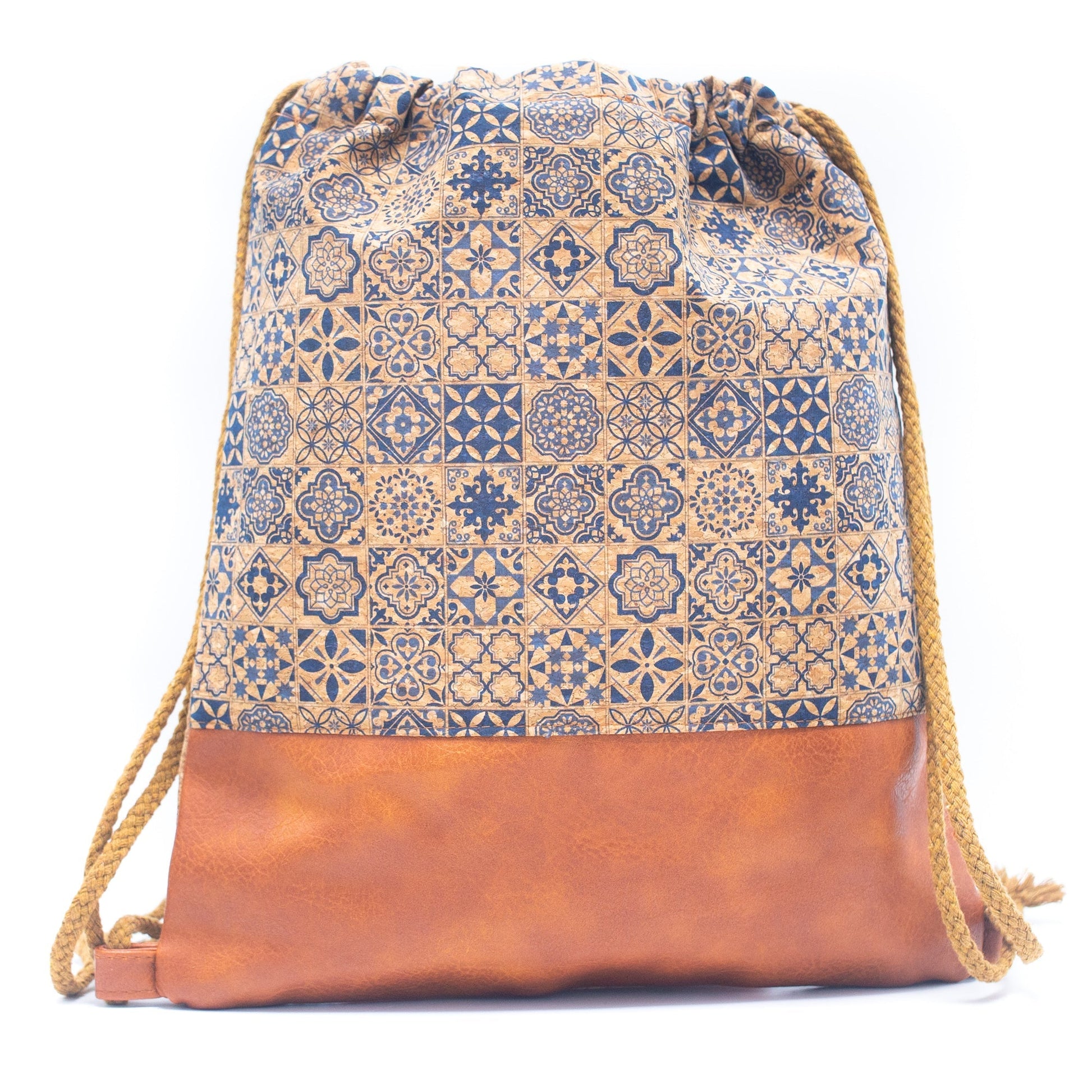 Cork Gym Sack w/ Various Patterns Vegan Backpack  | THE CORK COLLECTION