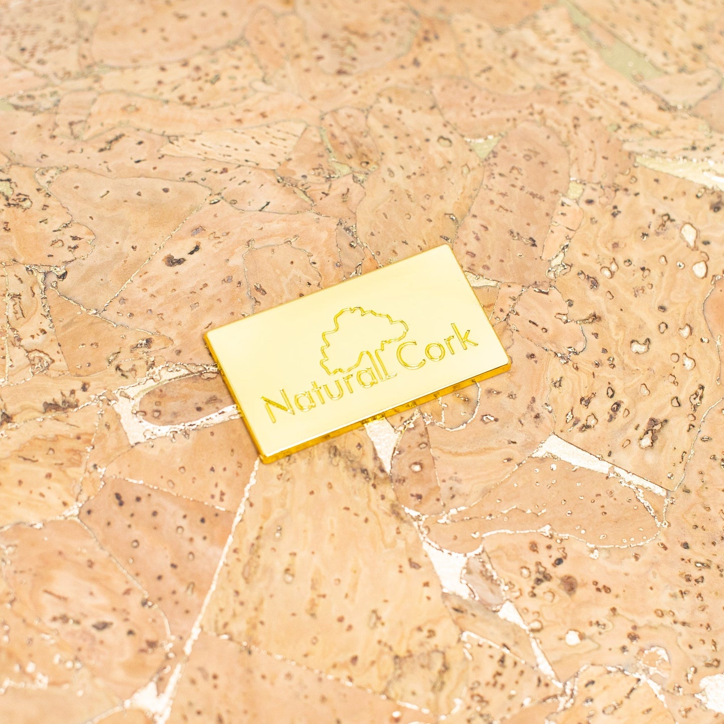 Natural Cork Square Molten Gold Vegan Tote Bag | THE CORK COLLECTION