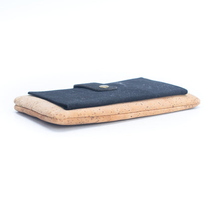 Colorful Slim Snap Closure Long Card Wallet Black, Green, Red & Brown | THE CORK COLLECTION