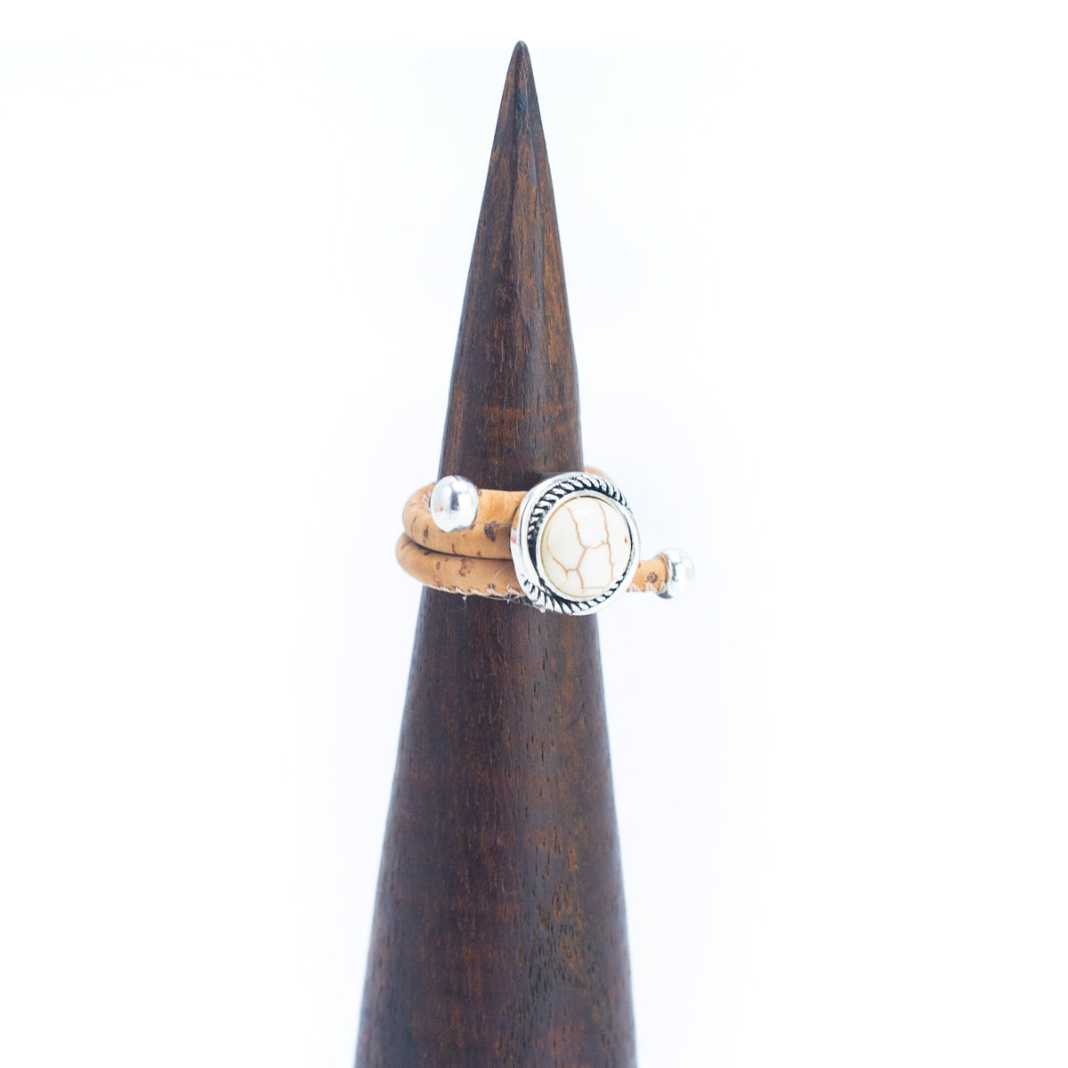 Antique Silver Vintage Women's Cork Ring RW-019-MIX-10