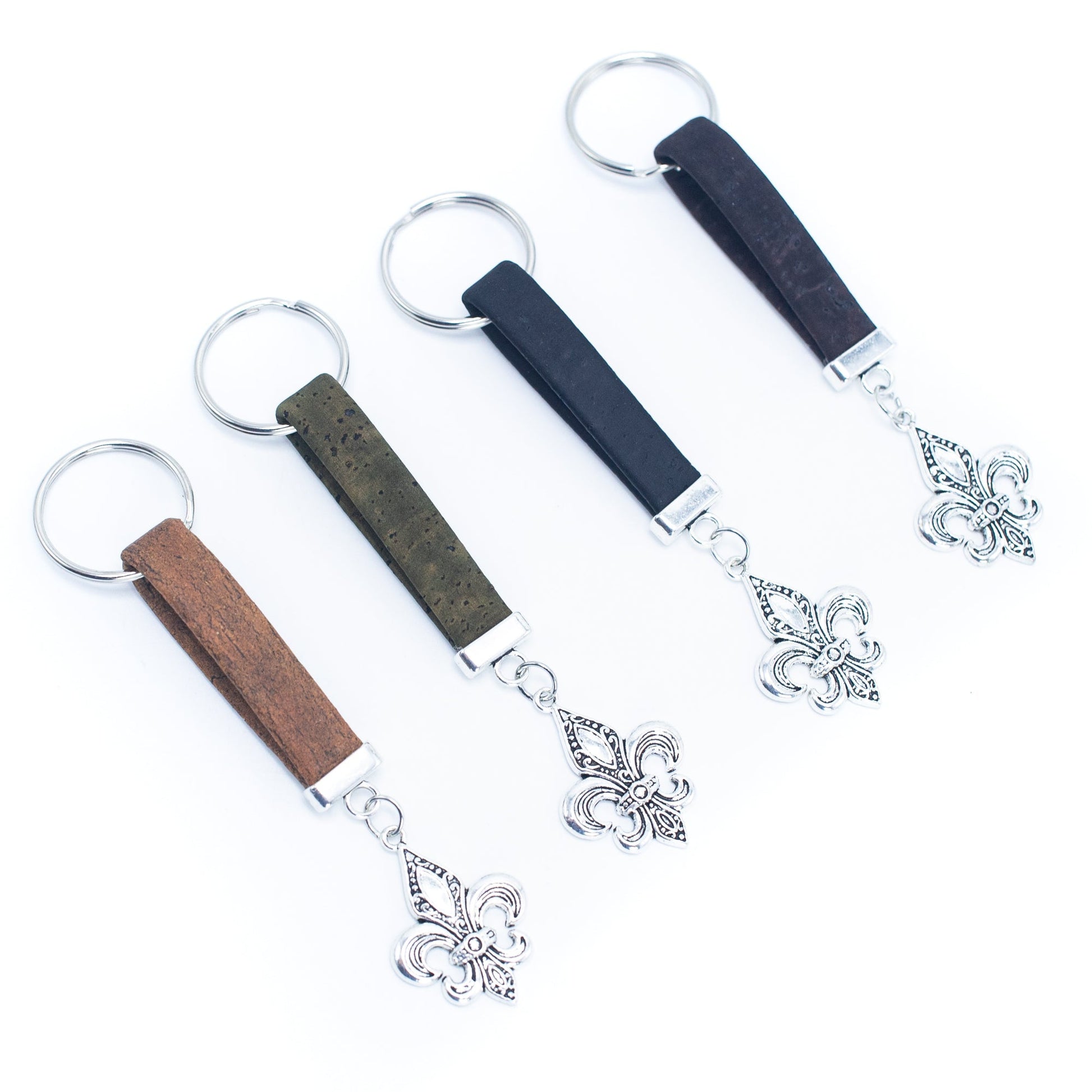 Spear Pendant Colorful Cork Handmade Keychain | THE CORK COLLECTION