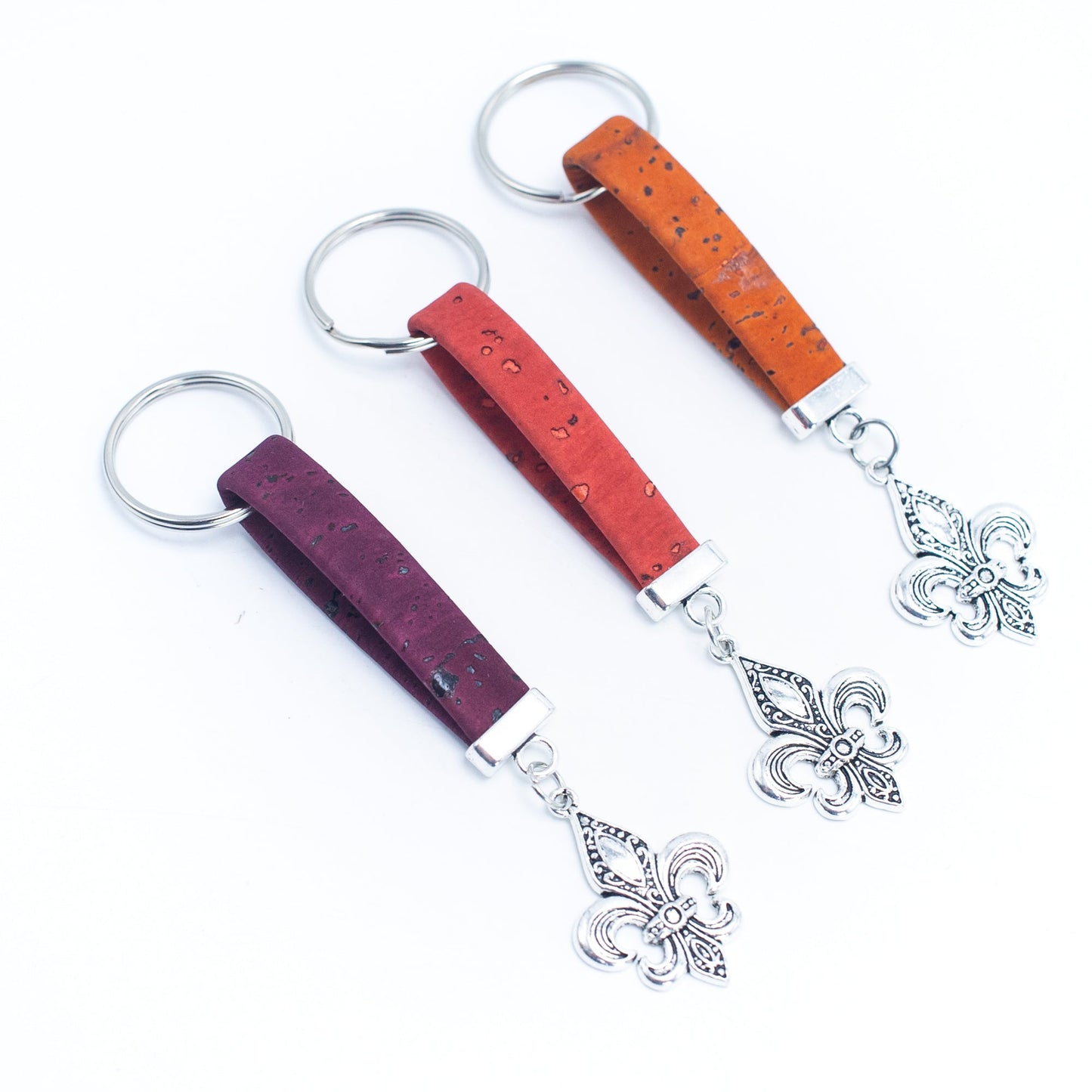 Spear Pendant Colorful Cork Handmade Keychain | THE CORK COLLECTION