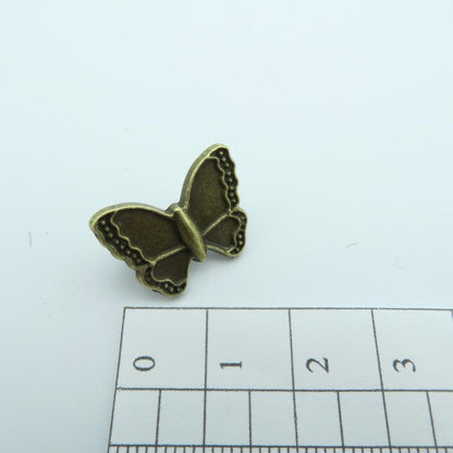 10pcs For 10x5mm leather Antique Brass butterfly Slider, bracelet findings, Leather Components D-2-5